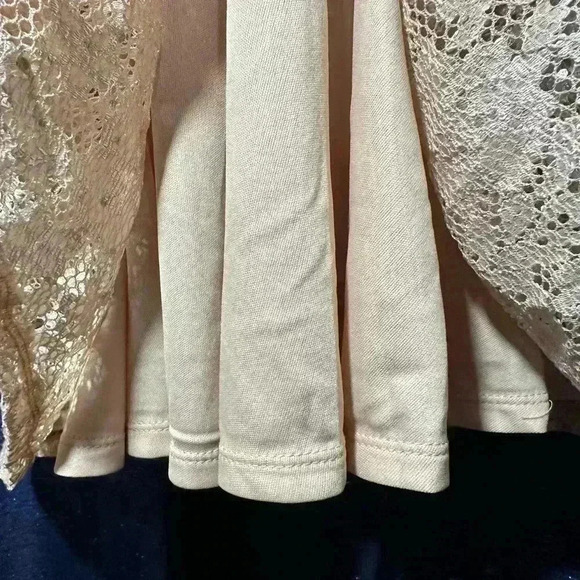 City Studio Womens Juniors Sleeveless Sequiened Lace Champagne Dress - Picture 10 of 14